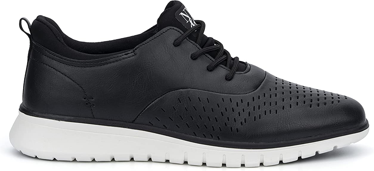 New York & Company Men's Wyn Sneaker  Color Black/Oil Size 7.5M
