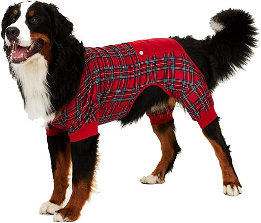 Family Pajamas Brinkley Plaid Soft Fleece Pet Pajamas  Color Brinkley Plaid Size XXL