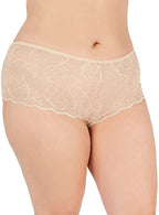 INC International Concepts Women's Lace Boyshort Panty Color Medium Beige Size M