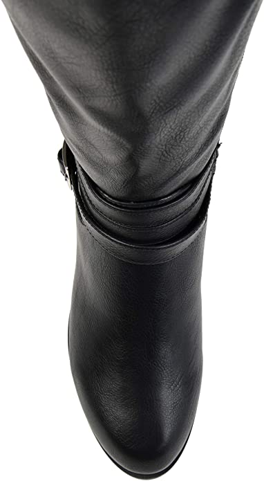 Comfort by Brinley Co. Women’s Ivie Strap Riding Boot  Size 6M - Wide Calf