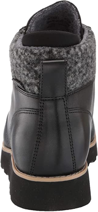 Cole Haan Women's Nantucket Rugged Waterproof Hiker Bootie Hiking Boot  Color Black Wp Leather/Black Rustic Wool Size 7.5B