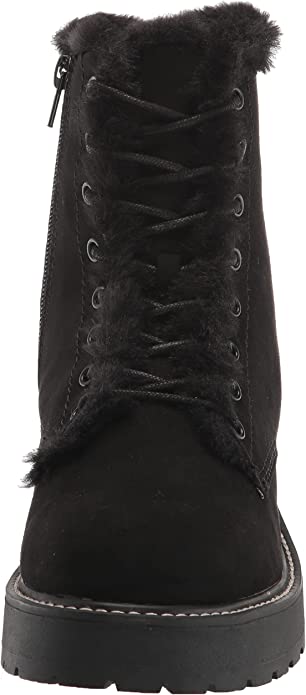 Madden Girl Women's Carra Fashion Boot  Color Black Fabric Fur Size 7.5M