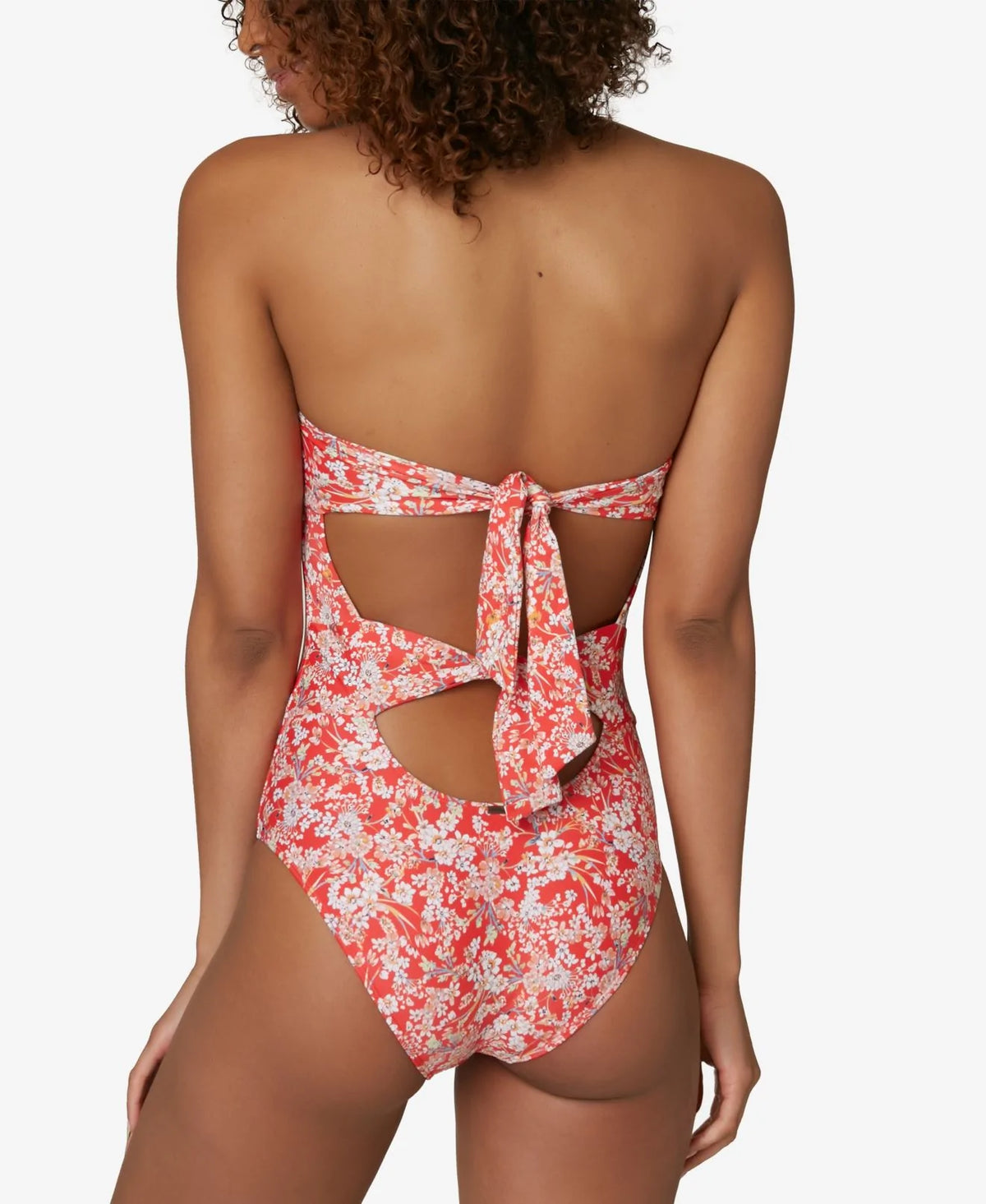 O'NEILL SWIM RED SIZE MEDIUM M JUNIOR VENICE PIPER DITSY ONE-PIECE  Color Red Size M