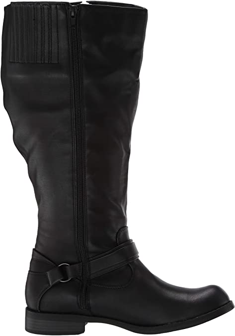 Easy Street Women's Quinn Plus Plus Harness Boot  Color Black Size 6.5M (Wide Calf)
