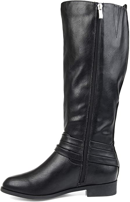 Comfort by Brinley Co. Women’s Ivie Strap Riding Boot  Size 6M - Wide Calf