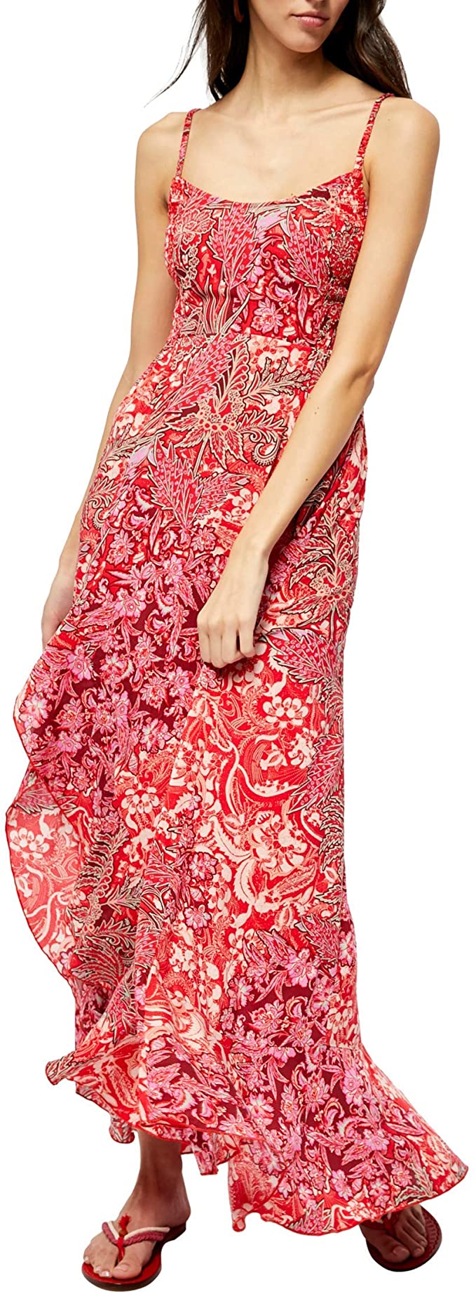 Free People Women’s Forever Yours Smocked Slip Dress  OB1134491
