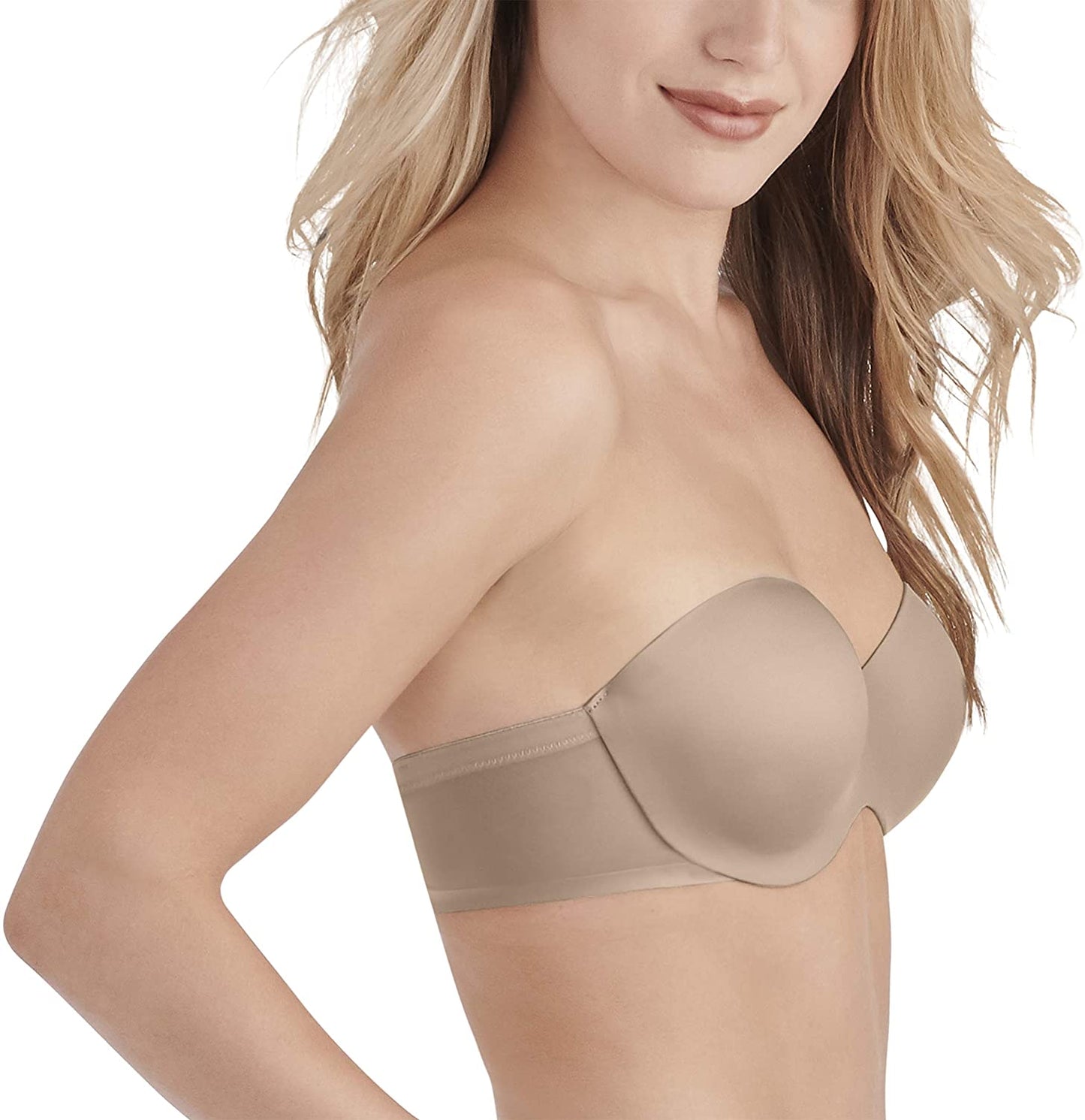 Vanity Fair Women's Nearly Invisible Strapless Underwire Bra  Color Damask Neutral Size 40DD
