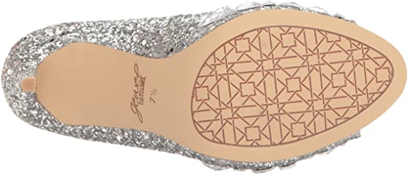 Jewel Badgley Mischka Women's Conroy Dress Sandal  Color Smoke Glitter Size 9.5M