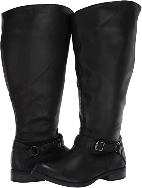 Easy Street Women's Quinn Plus Plus Harness Boot  Color Black Size 6.5M (Wide Calf)