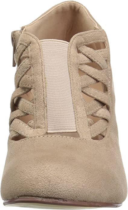 Brinley Co. Womens High Heel Round Toe Bootie  Color Taupe Wd Size 7.5W