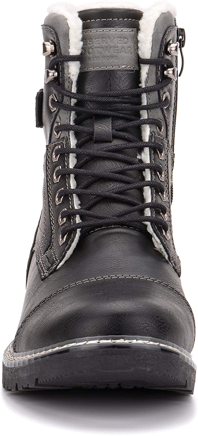 Reserved Footwear New York Men's Cavalier Fashion Casual Snow Boots  Black/White Size 9