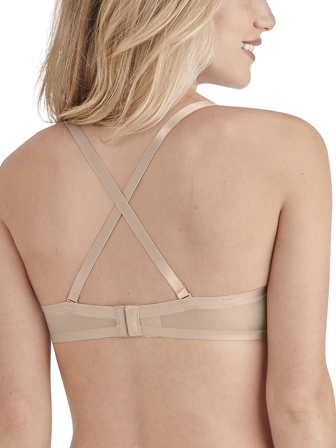 Vanity Fair Women's Nearly Invisible Strapless Underwire Bra  Color Damask Neutral Size 40DD