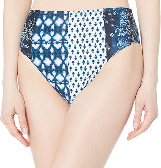 Jessica Simpson Standard Mix & Match Print Bikini Top  Color Dark Navy Size M