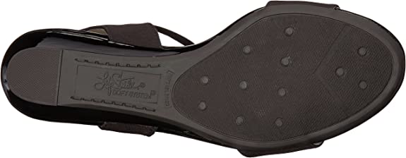 LifeStride Women's Yolo Wedge Sandal  Color Black Size 6.5W