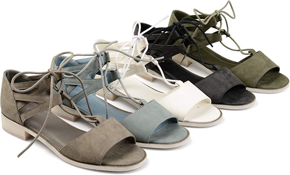 Brinley Co. Womens Idona Faux Nubuck Crisscross Lace-up Sandals  Color Indigo Size 9M