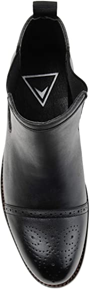 Vance Co. Men's Garrett Cap Toe Chelsea Boot  Color Black Size 13W