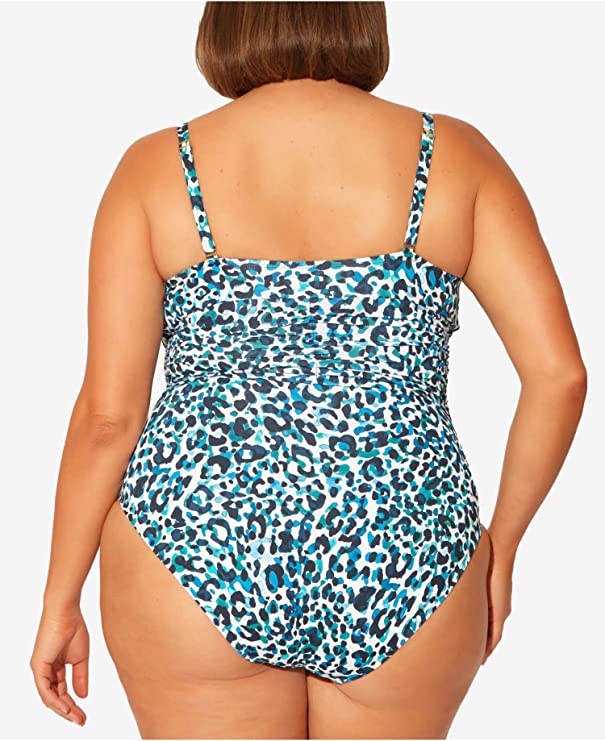 Bleu Rod Beattie Women's Swim Plus Plunge One-Piece   Color Blue Size 16W