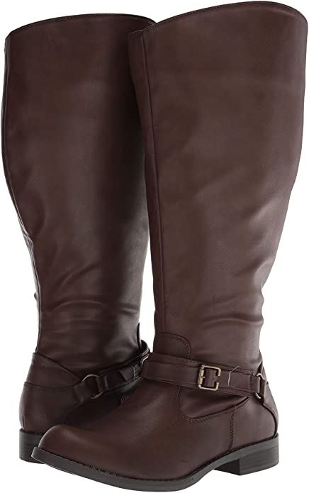 Easy Street Women's Quinn Plus Plus Harness Boot  Color Black Size 6.5M (Wide Calf)