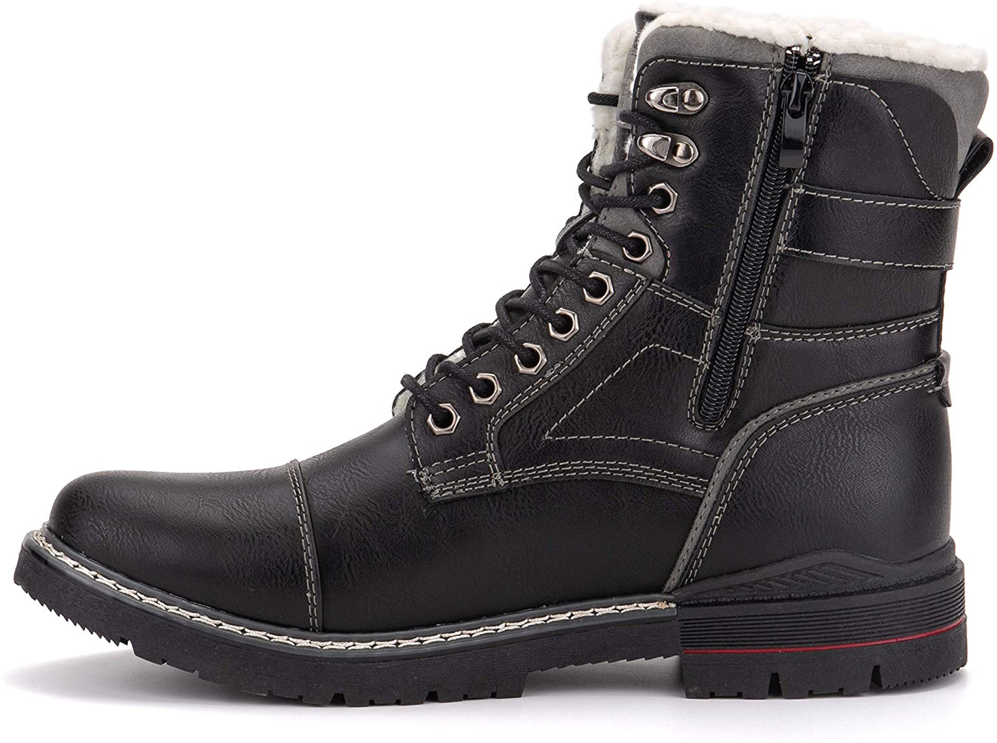 Reserved Footwear New York Men's Cavalier Fashion Casual Snow Boots  Black/White Size 9