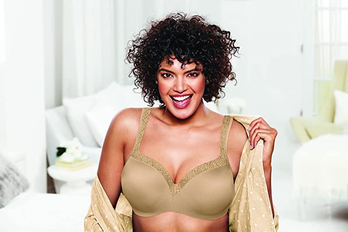 Playtex Women's Secrets Shapes & Supports Balconette Bra  Color Nude Size 38D