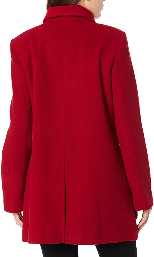 Larry Levine Women’s Double Breasted Plush Wool Blend Coat   08719-L8 Size XS