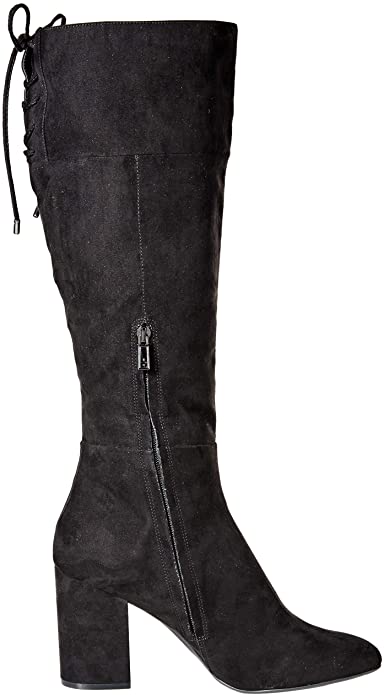 Kenneth Cole New York Women's Corie Lace Knee High Boot  Color Black Suede Size 9.5M