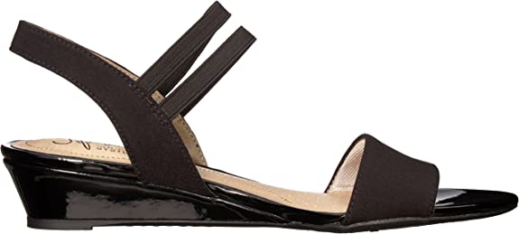 LifeStride Women's Yolo Wedge Sandal  Color Black Size 6.5W