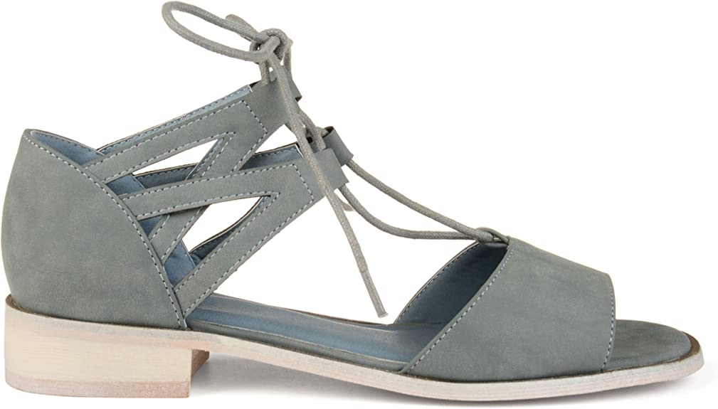 Brinley Co. Womens Idona Faux Nubuck Crisscross Lace-up Sandals  Color Indigo Size 9M