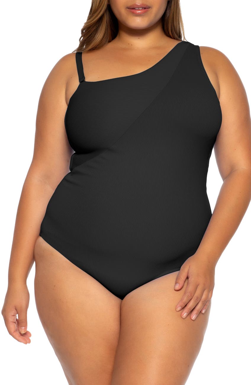 BECCA Fine Line One-Piece Swimsuit  Color Black Size 0X