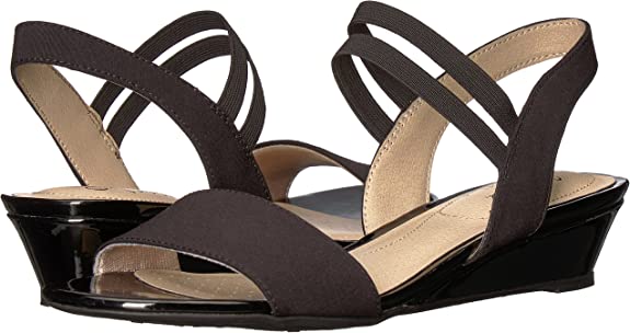 LifeStride Women's Yolo Wedge Sandal  Color Black Size 6.5W