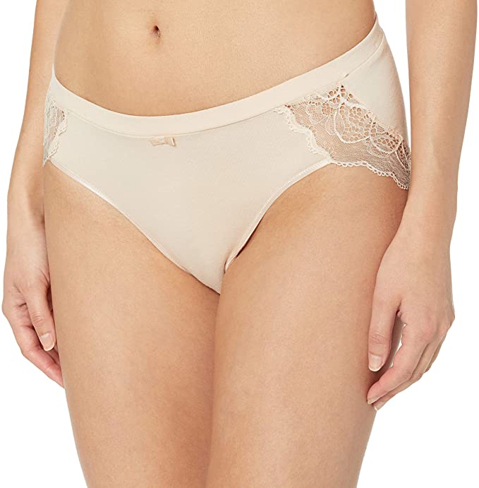 Bali Women's Cotton Desire W/Lace Hipster Panties