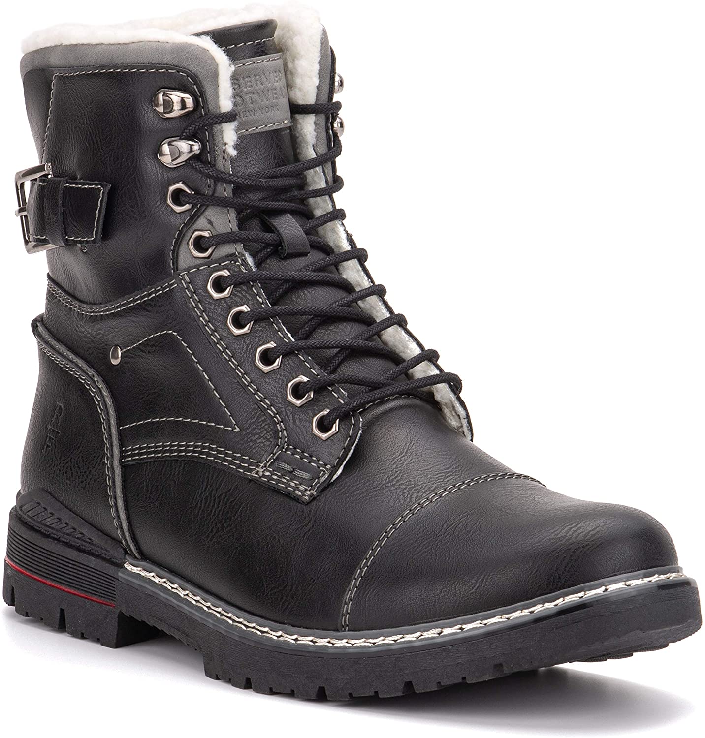 Reserved Footwear New York Men's Cavalier Fashion Casual Snow Boots  Black/White Size 9
