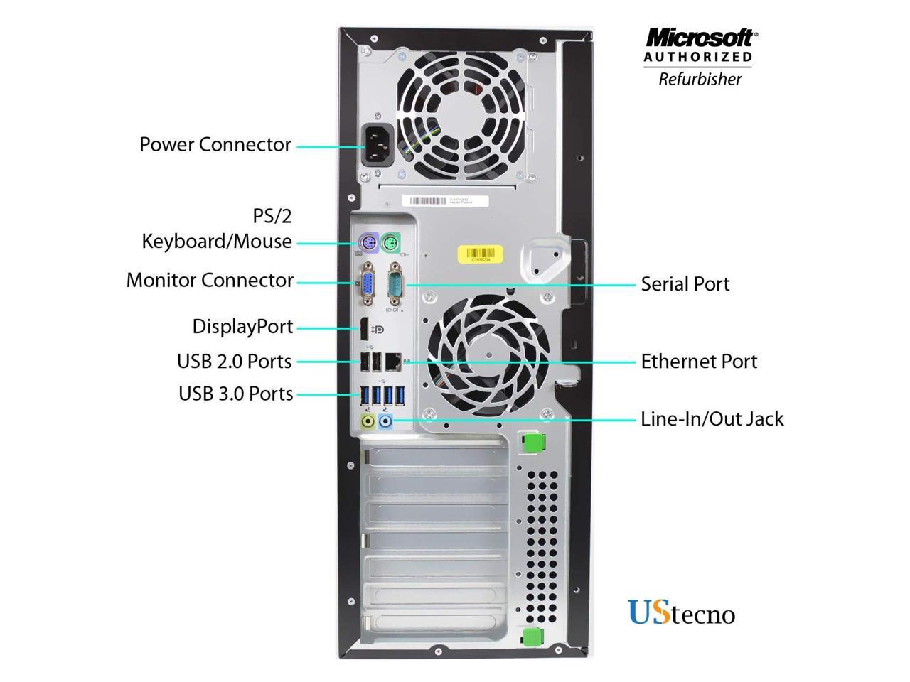 HP Compaq Elite 8300 Tower Desktop Win10 Core i5 3rd Gen 3470 8GB RAM