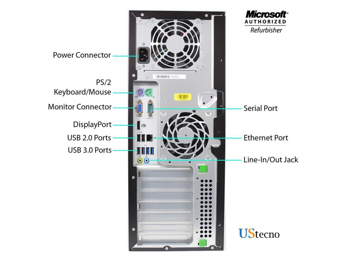 HP Compaq Elite 8300 Tower Desktop Win10 Core i5 3rd Gen 3470 8GB RAM