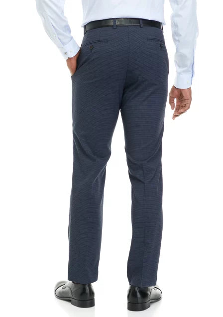 Lauren Ralph Lauren Mini Check Flat Front Pants  Color Navy/Black W34xL32