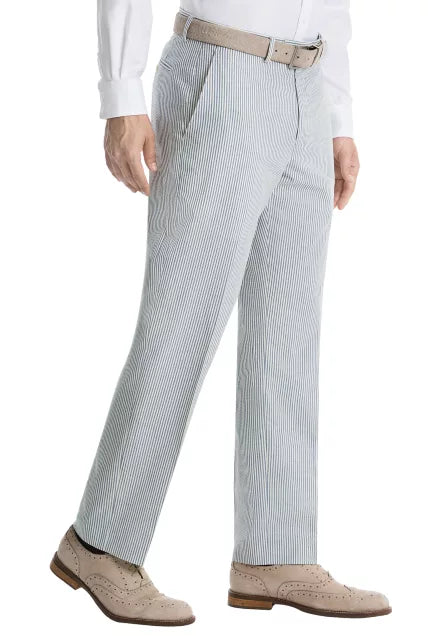 Lauren Ralph Lauren Mens UltraFlex Stripe Cotton Suit Separate Pants  Color Blue W48xL32
