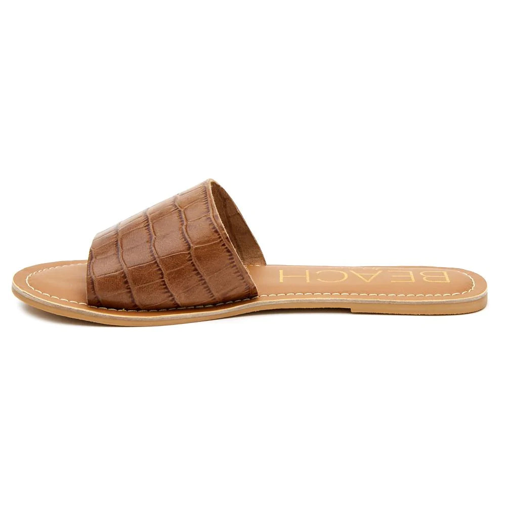 Matisse Beach by Matisse Womens Caban Slide Sandals  Color Tan Croc - Leather Size 9M