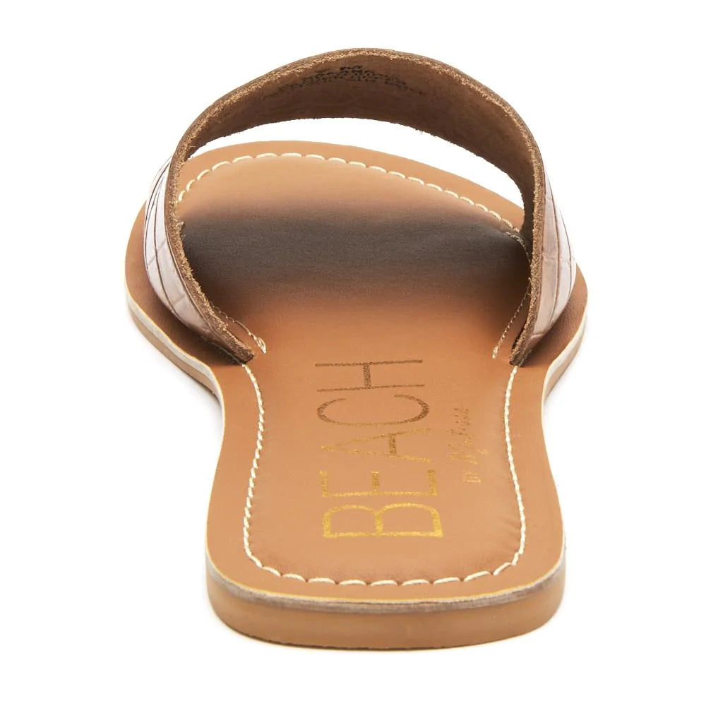 Matisse Beach by Matisse Womens Caban Slide Sandals  Color Tan Croc - Leather Size 9M