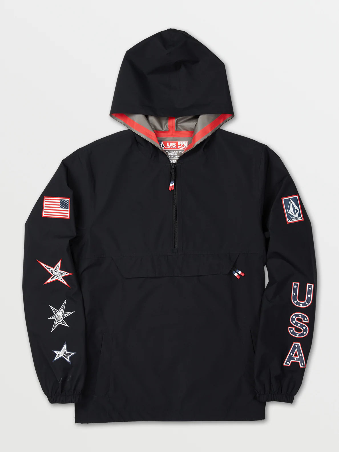 Volcom MEN'S USA PACK IT GORE-TEX JACKET  Color Black Size S