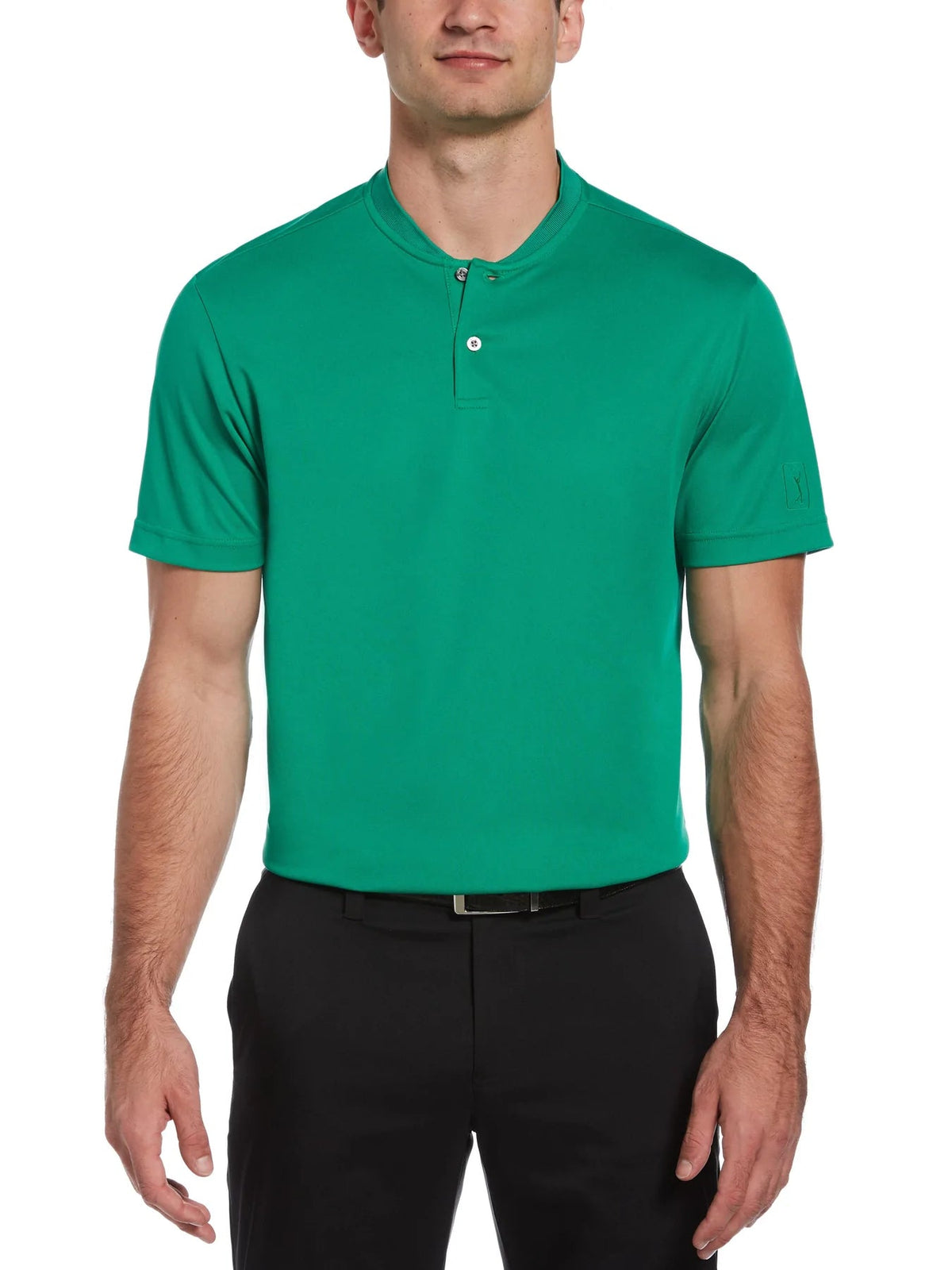PGA TOUR Men's Edge Collar Polo Shirt  Color Tennis Court Size S