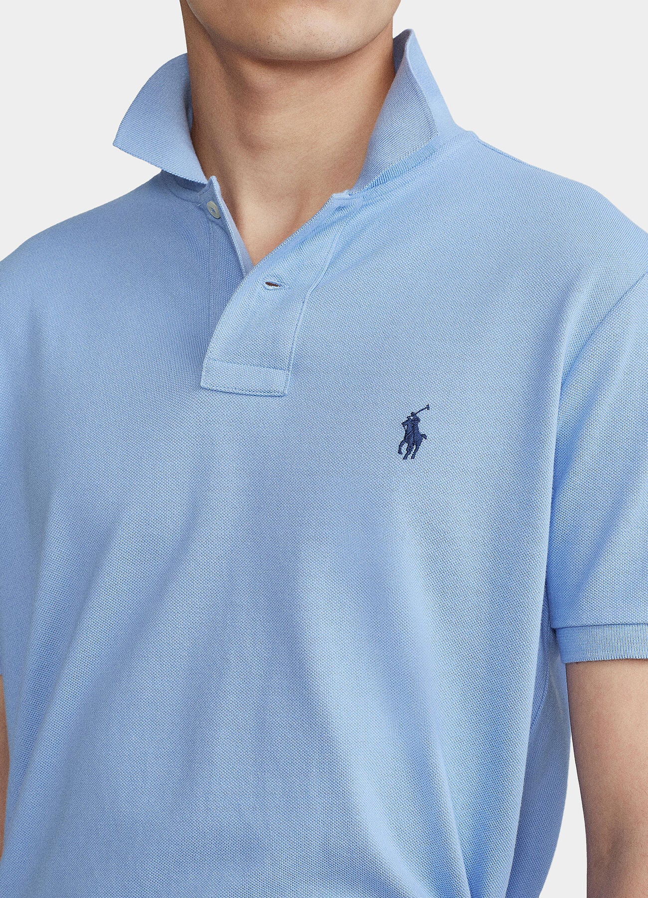 Polo Ralph Lauren Mens Mesh Polo Shirt   Color Sky Blue Size XS