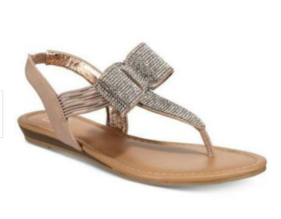 Material Girl Seana Fabric Open Toe Special Occasion Slingback Sandals Size 6M