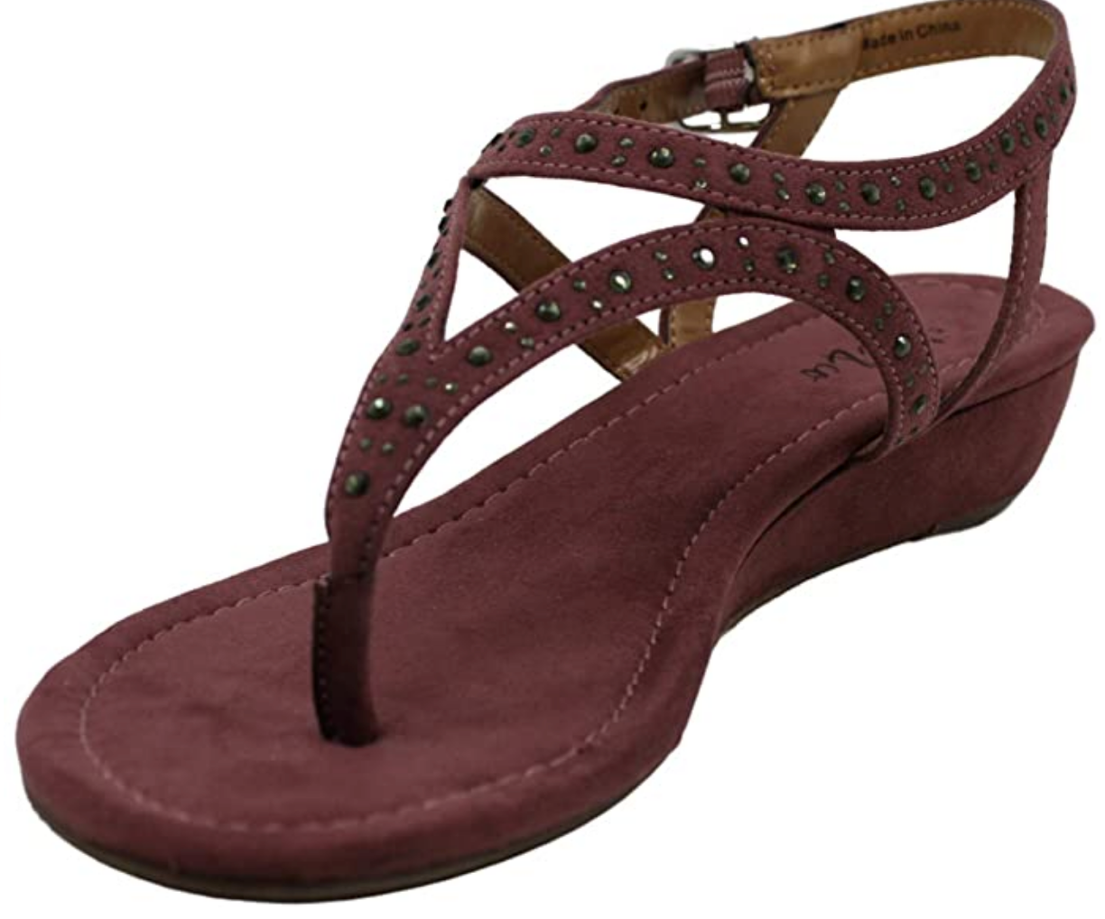 Style & Co. Women's hareet Suede Open Toe Casual Ankle Strap, Blushy, Size 5M