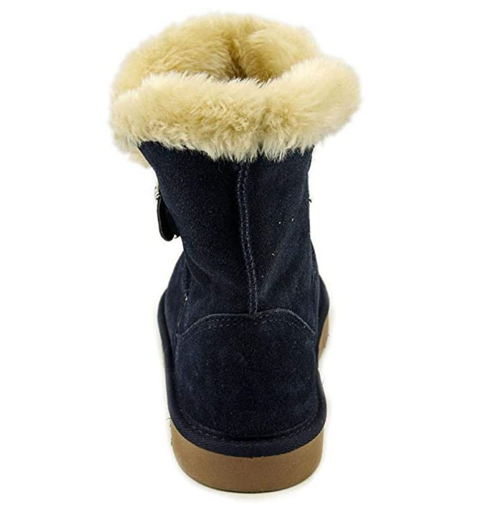 Style & Co. Women's Tiny 2 Suede Faux Fur Lined Winter Boots Navy 9 Medium
