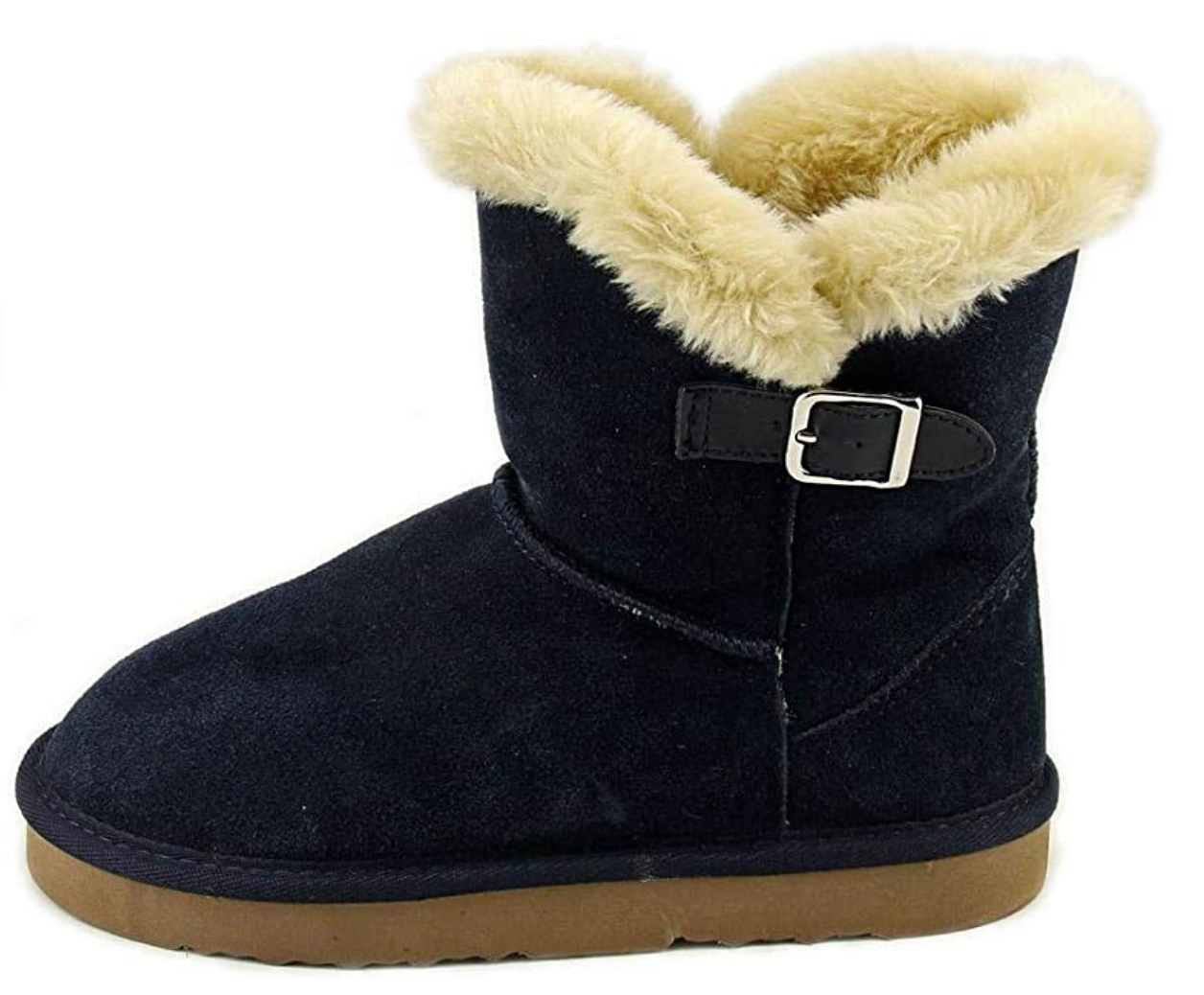 Style & Co. Women's Tiny 2 Suede Faux Fur Lined Winter Boots Navy 9 Medium