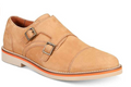 bar III Men's Baxter Monk Fabric Buckle Dress Oxfords  Tan Size 13