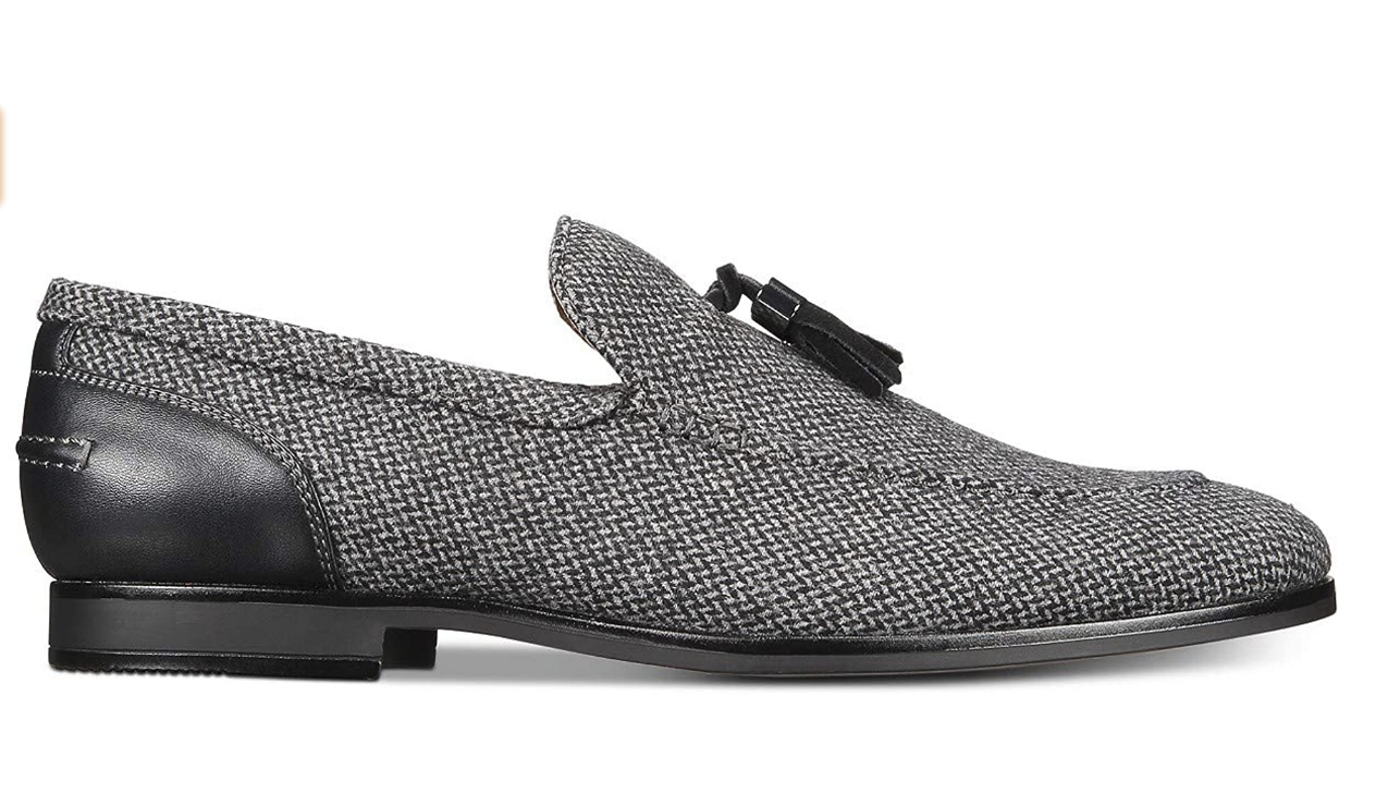 bar III Womens Kingston Slip-on Loafers Fabric Almond Toe Loafers Color Grey Tweed Size 11M