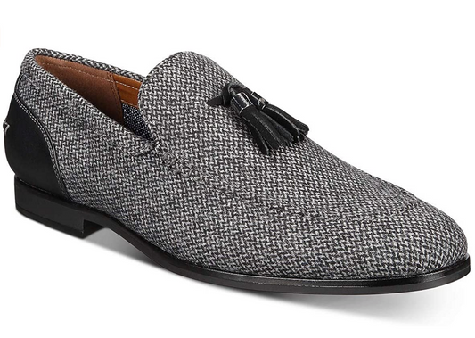 bar III Womens Kingston Slip-on Loafers Fabric Almond Toe Loafers Color Grey Tweed Size 11M