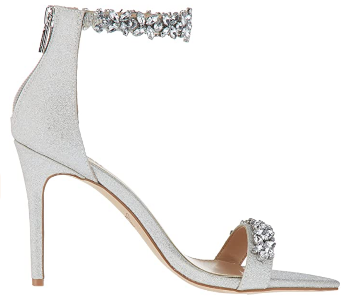 Jewel Badgley Mischka Women's Ramira Heeled Sandal  Color: Silver  Size: 7.5M