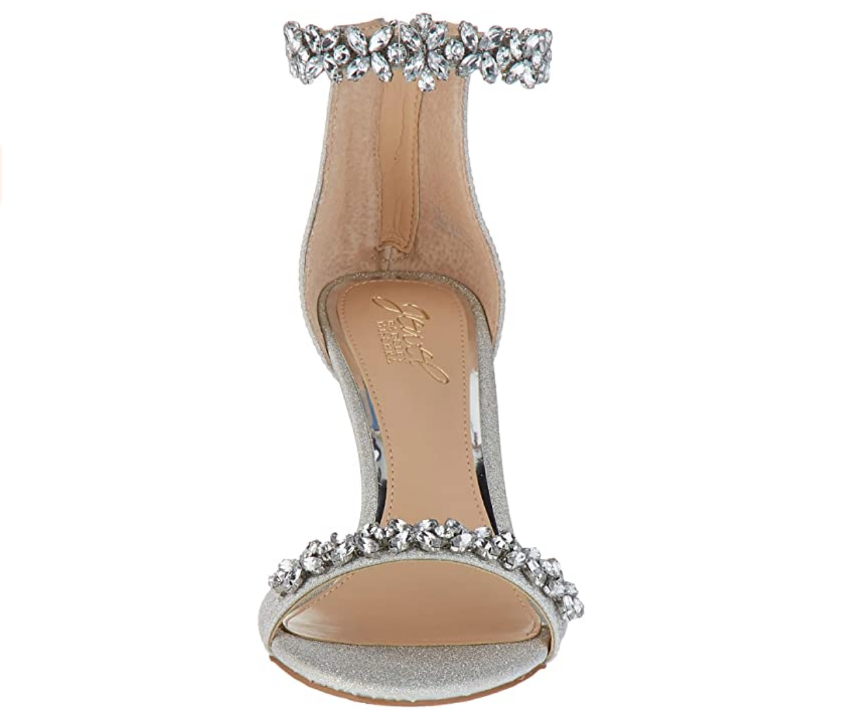 Jewel Badgley Mischka Women's Ramira Heeled Sandal  Color: Silver  Size: 7.5M